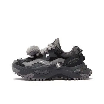 FILA FUSION BIANCO Hard Candy Durable Breathable Coverage Low Top Casual Shoes Women's Black Gray Color