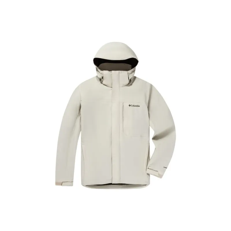 Columbia Waterproof, Windproof, Abrasion Resistant, Thermal Windbreaker Jacket Men's Beige-1