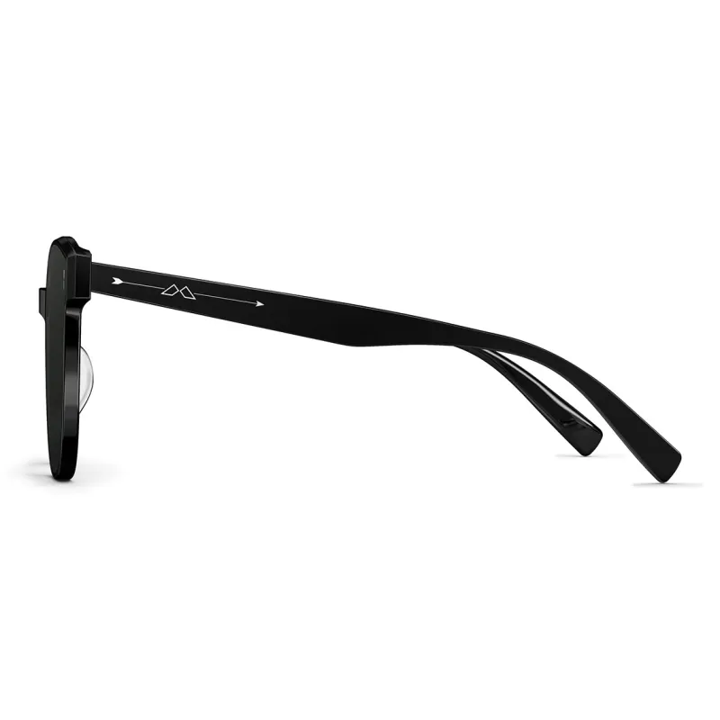MOLSION Plate Frame Irregular Shape Sunglasses Unisex Black, White-1