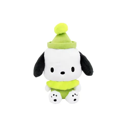 Sanrio Pochacco Knitted Hat Green Dolls Plush Doll 20cm High