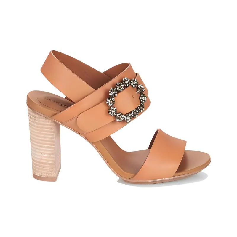See By Chloe One Strap Sandals Women's Brown-1