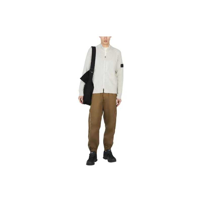 STONE ISLAND Knitted Sports Pants Men's Light Brown-4