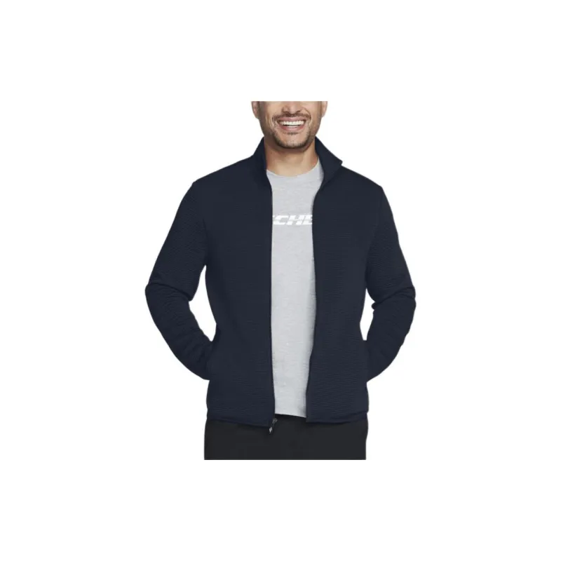 Skechers The Hoodless Hoodie Ottoman Jacket Men's Blue-2
