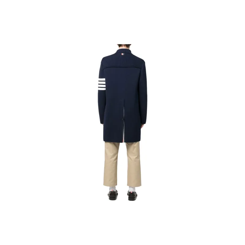 THOM BROWNE 4 Bar Knitted Longline Cardigan-2