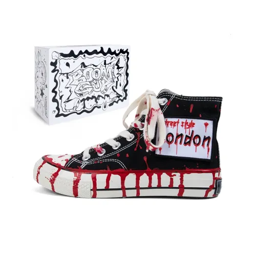 BOOM GUY Canvas Shoes Unisex High-Top Red