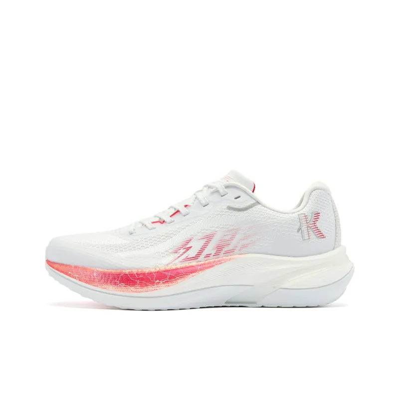 QIAODAN Phantom Running Shoes Men Low Top Jordan White E Commerce Red-0