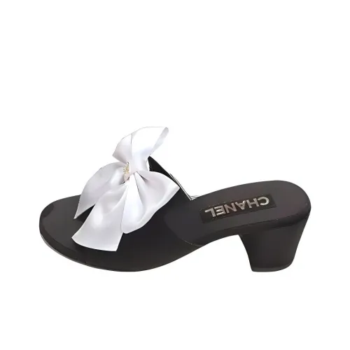 chanel Launch Slip-Resistant Slide Slippers Women's Black