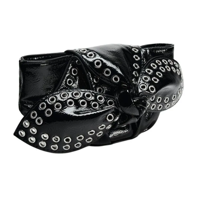 ZARA Polyurethane Clutch Women's Black-1