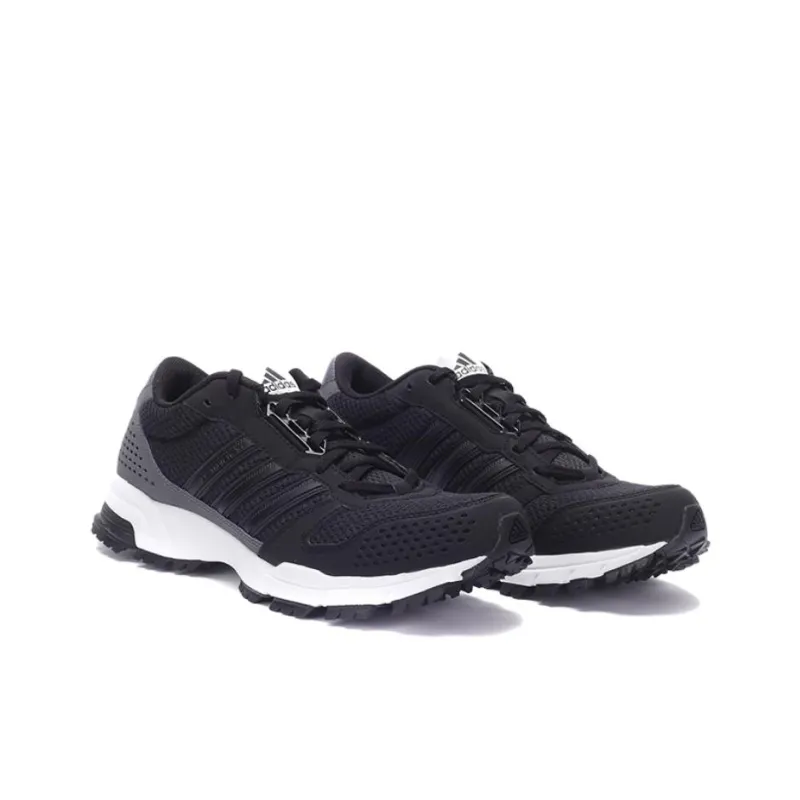 Adidas Marathon 10 Anti Slip Wear Resistant Low Top Casual Running Shoes Men's Black Gray-1