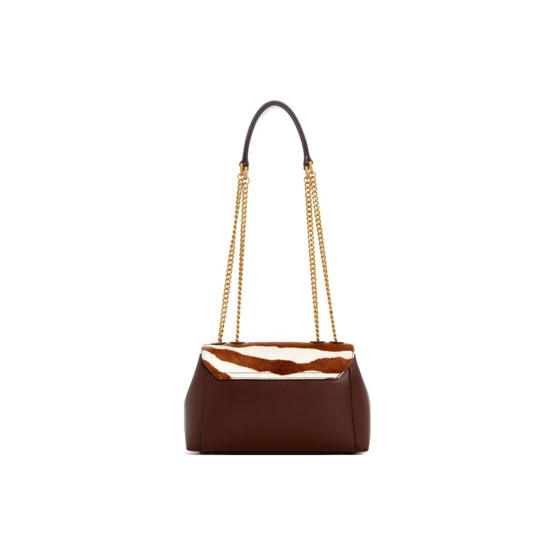 GUESS Faux Fur Crossbody Bag Shoulder Bag Women's Brown-2
