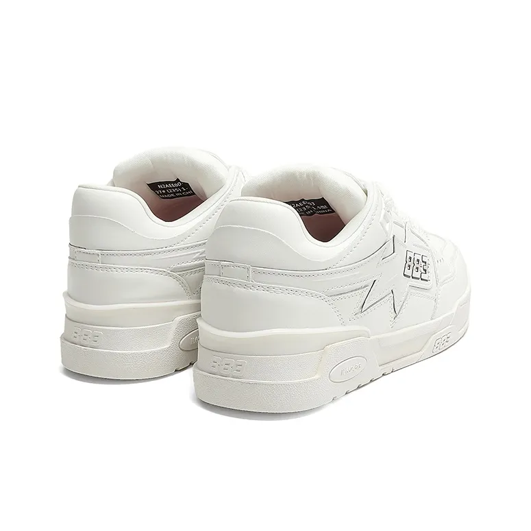 883 STAR Star Dance Shoes TRAINER Cushioned Wear Resistant Lightweight Breathable Low Top Skateboard Shoes Unisex White-2