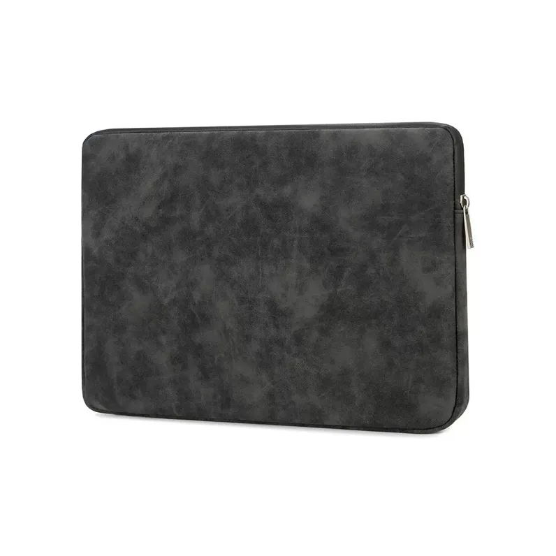 MUYKUY PU Leather Liner Laptop Bag Regular Unisex Gray/Pink/Black-15