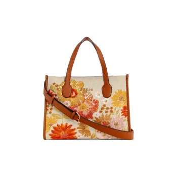 GUESS Canvas Canvas Bag Tote Bag Shopping Bag Shoulder Bag Crossbody Bag Handbag Regular Women's Multicolor