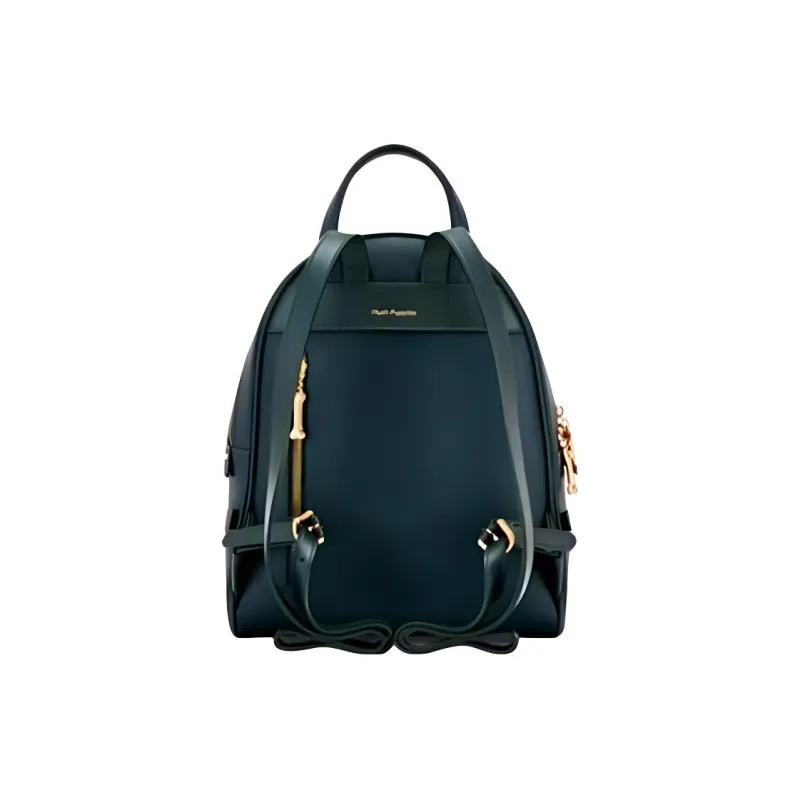 Hush Puppies Cow Leather Backpack Medium Size Unisex Black/Gray Apricot/Jasper-13