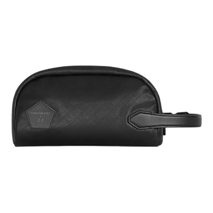 MONTBLANC Cow Leather Toiletry Bag Men's Black-1