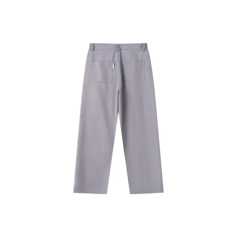 Suamoment Wide Leg Straight Fit Pants Autumn New Arrival Vintage Couple Casual Pants Unisex-5