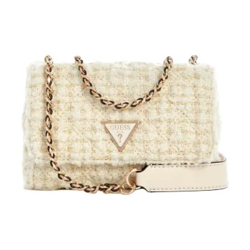 GUESS Woolen Shoulder Bag, Crossbody Bag Mini Women's Gray White