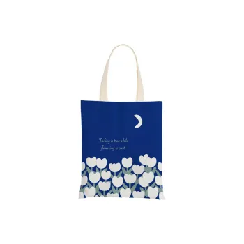 AOSONG Canvas Canvas Bag Tote Handbag Small Medium Large Size Unisex Klein Blue