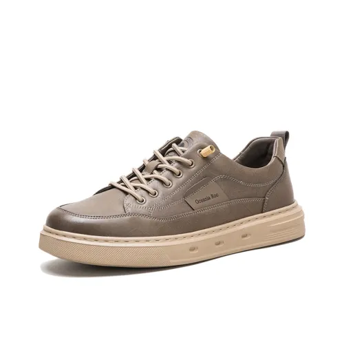 OCEANIA ROO Skateboard Shoes Men Low-Top Khaki/Black