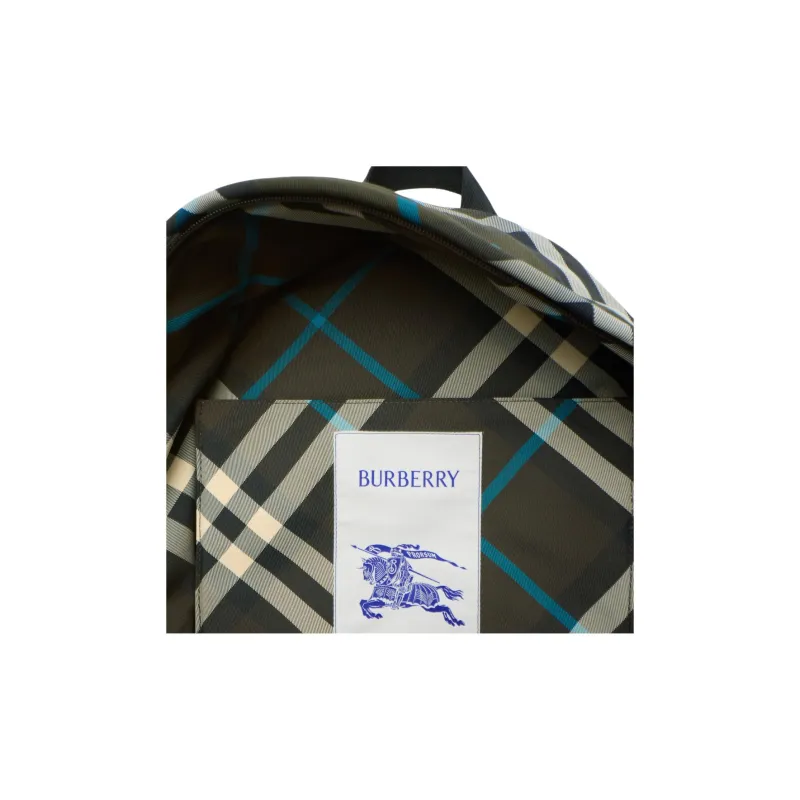 Burberry Shield Polyamide Backpack Men's Green-3