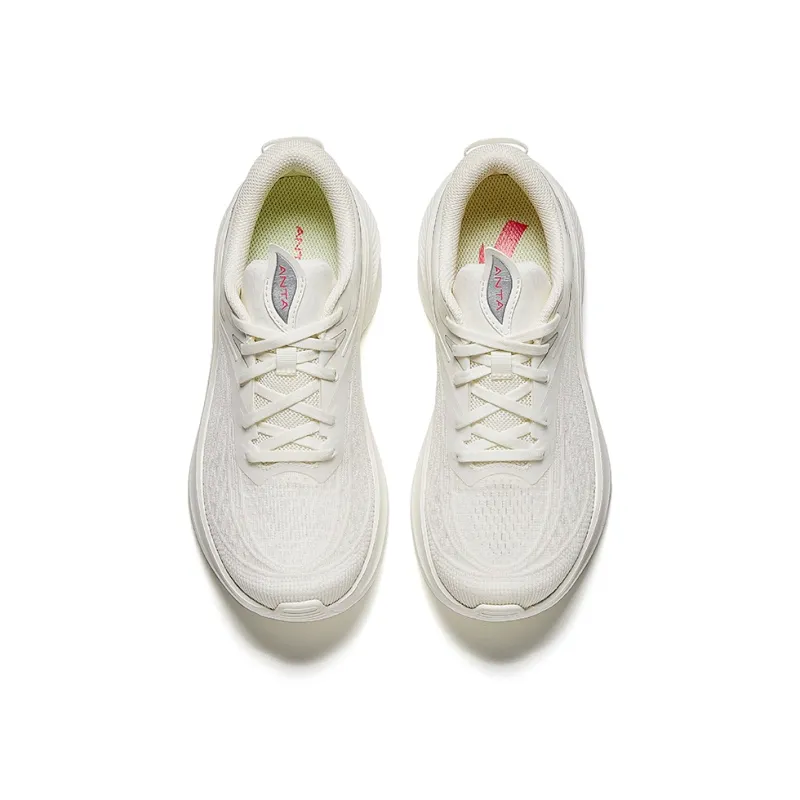 Anta Running Collection Anti Slip Wear Resistant Low Top Running Shoes Women's White-2