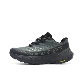 Satchi Breathable Wear Resistant Cushioning Height Increasing Low Top Casual Shoes Men's Gray Green 5cm