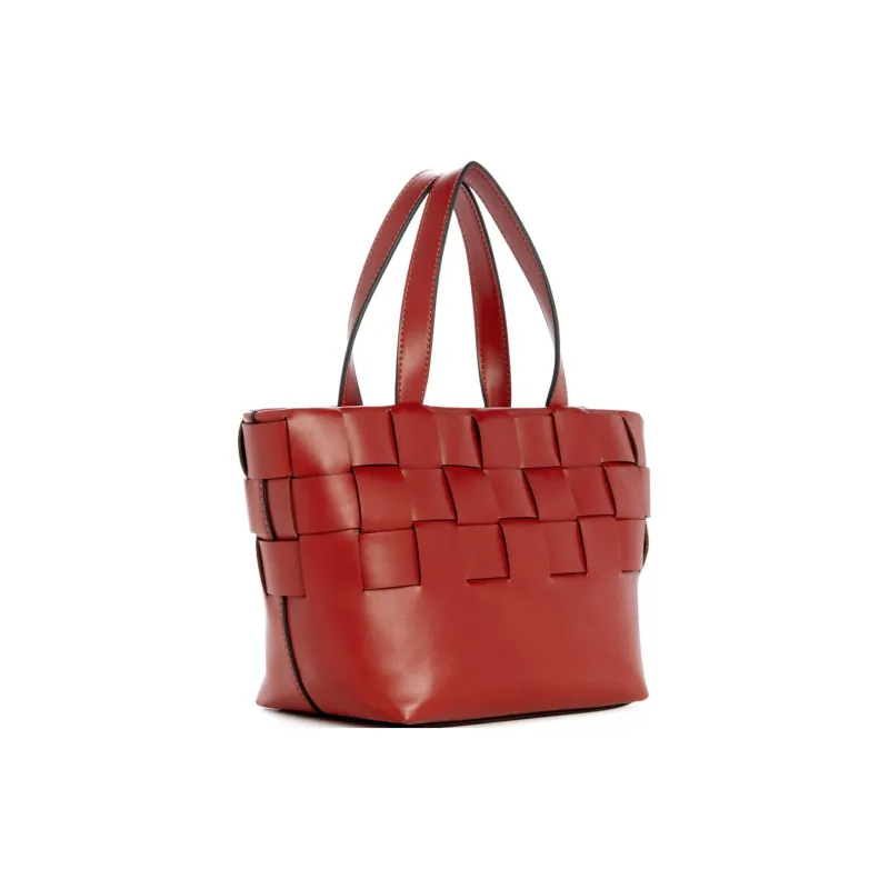 GUESS Artificial Leather Shoulder Bag Crossbody Bag Handbag Small Size Women's Red-1