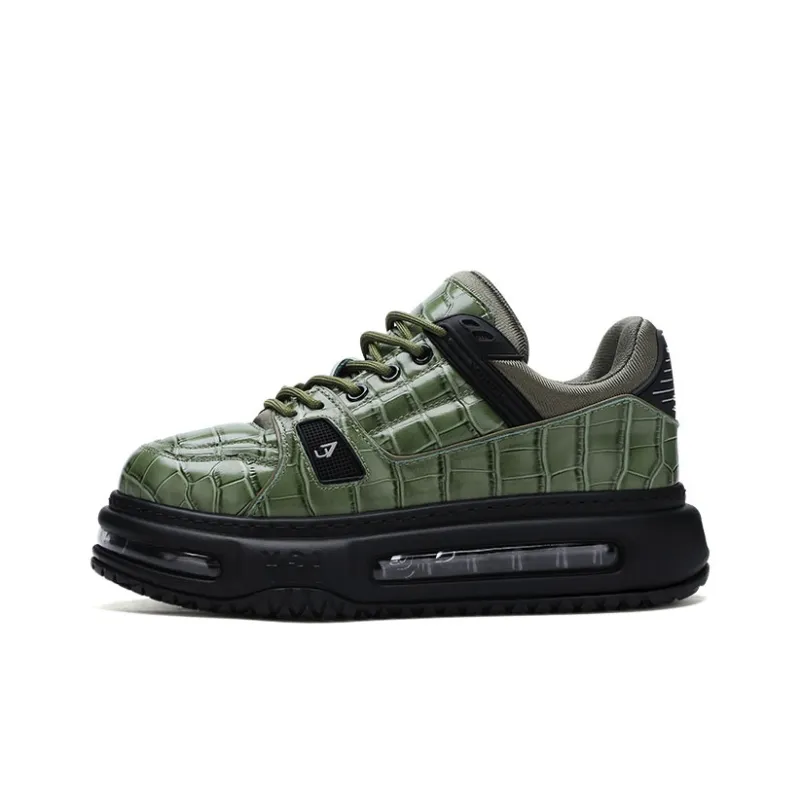 U7 Low Top Skateboard Shoes Men's Green-0