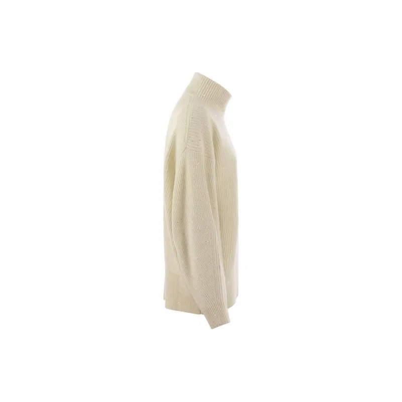 Brunello Cucinelli Lurex High Neck Oversized Pullover-2