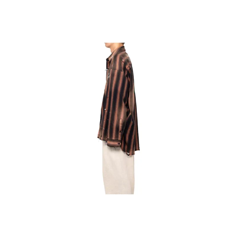 Maison Mihara Yasuhiro Vintage Striped Distressed Shirt-5