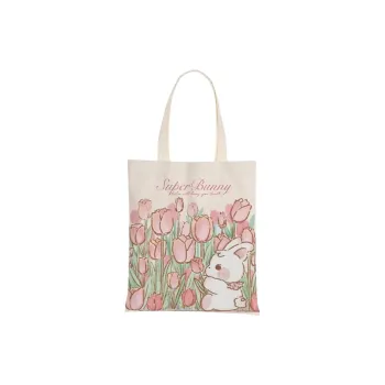AOSONG Suede Technology Fabric Shoulder Bag Regular Unisex Tulip Floral Classic Bag