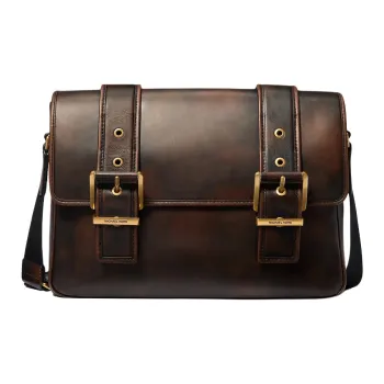 MICHAEL KORS Colby Leather Messenger Bag Shoulder Bag Crossbody Bag Men's Chocolate