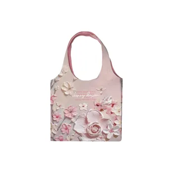 AOSONG Tech Cloth One Shoulder Handbags Regular Unisex Pink Floral