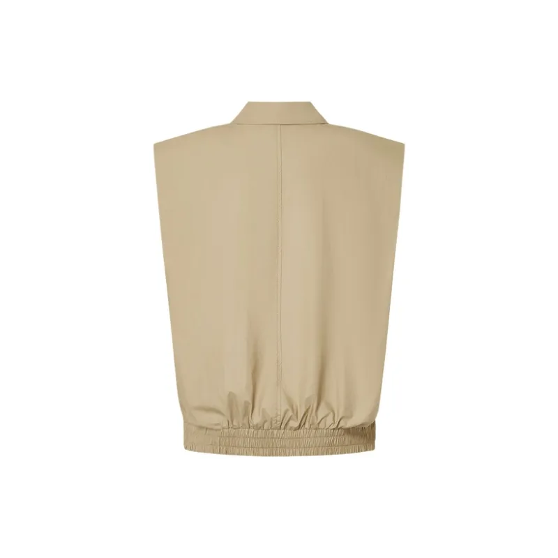 MO&CO Vests Women's Khaki Green-1