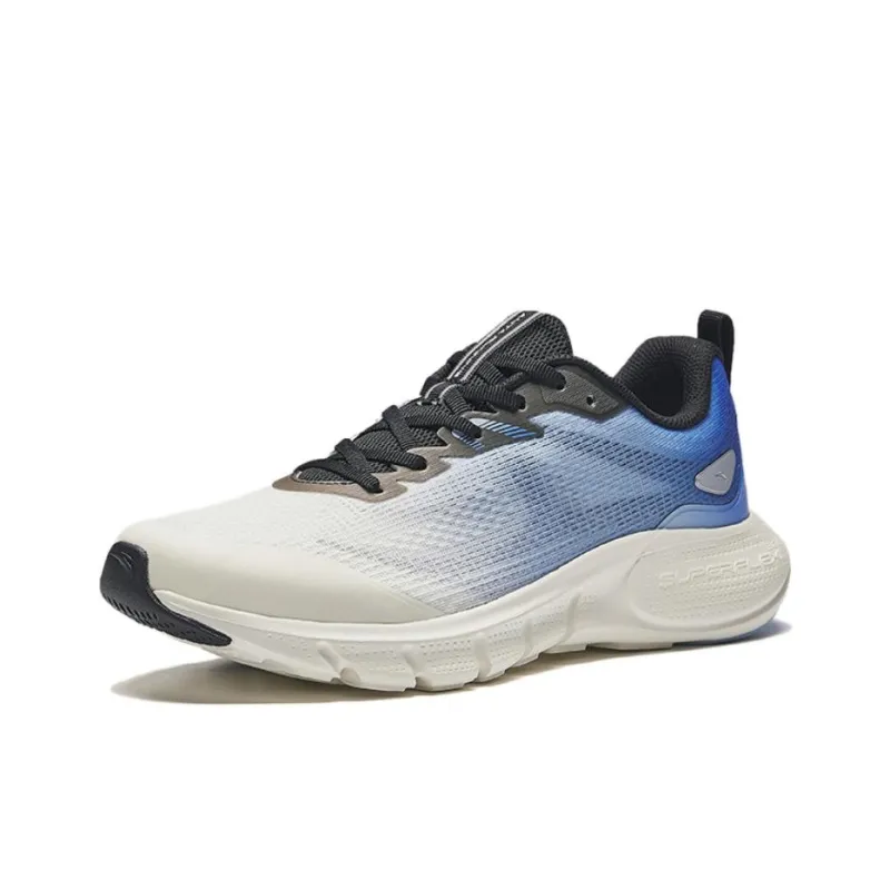 CHAOJIANTA Anti Slip Wear Resistant Low Top Casual Running Shoes Men's White Blue Black-1