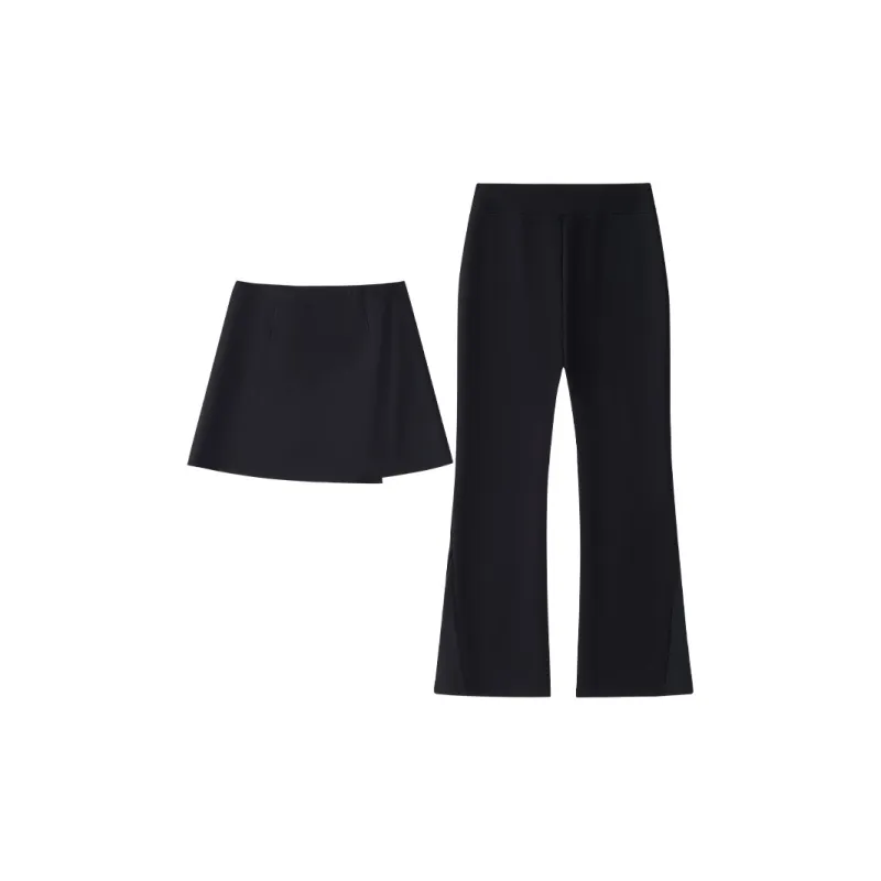 FILA FUSION Knitted Sweatpants Women's Black-1