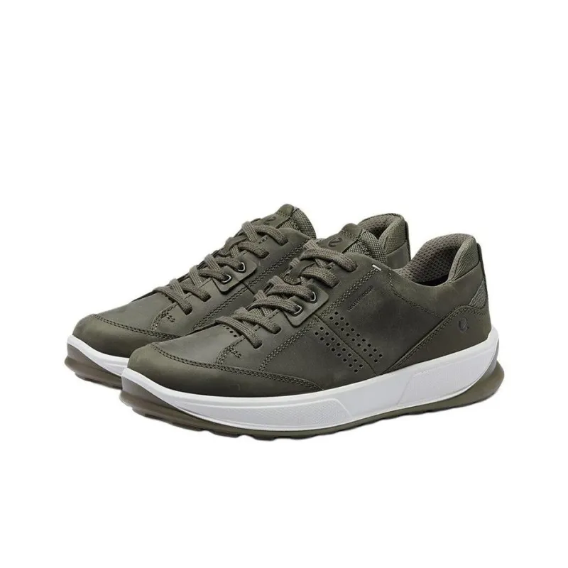 Ecco Wear Resistant Low Top Casual Shoes Men's Army Green-3