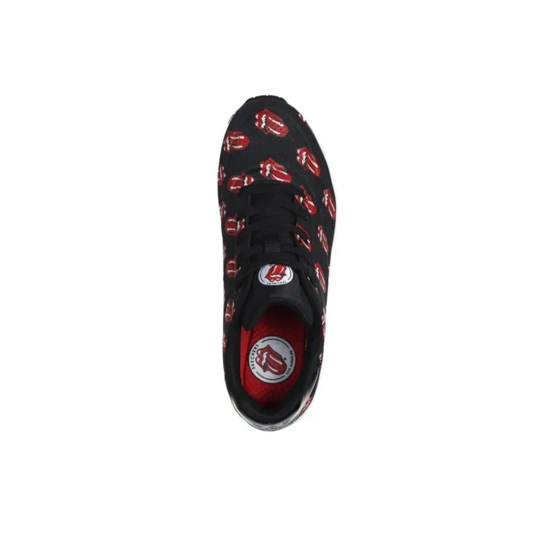 Skechers Uno Anti Slip Wear Resistant Low Top Casual Shoes Women's Black-3