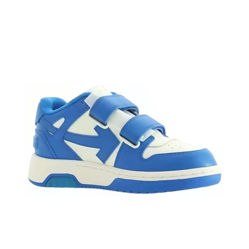 OFF WHITE Out Of Office Leather Sneakers 'Blue White' Women's-2