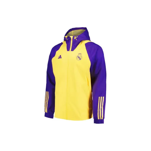 Adidas Real Madrid Jackets Unisex Purple Yellow