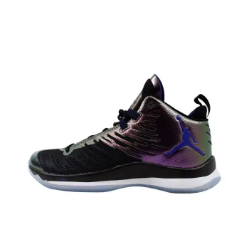 Jordan Super.Fly 5 Anti Slip Wear Resistant Mid Top Basketball Shoes Unisex Black White