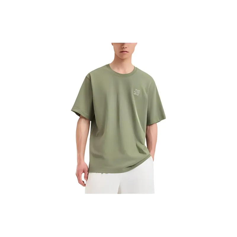 XTEP T Shirt Men's Gray Pea Green-2