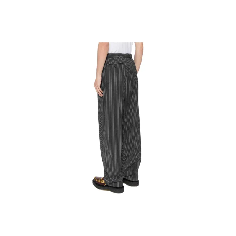 MARNI Pleated Striped Trousers-3