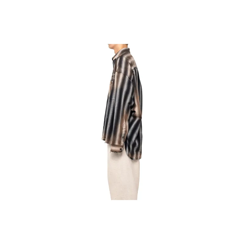 Maison Mihara Yasuhiro Vintage Striped Distressed Shirt-4