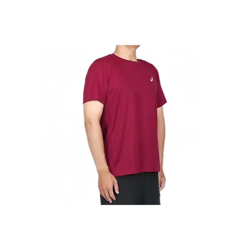 Asics T-Shirt Men's Burgundy Silver-2