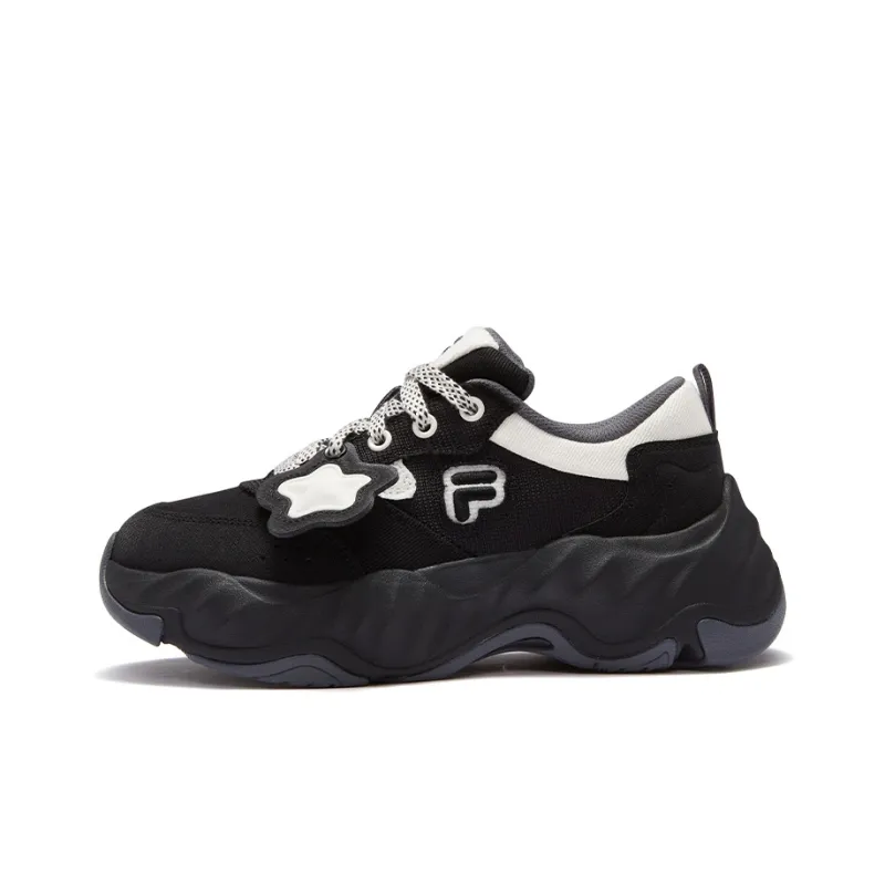 FILA FUSION STARFISH II Starfish 2 Wear Resistant Low Top Casual Shoes Women's Black Milk White-0