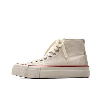 Fang Sanhuo Breathable Lightweight High Top Canvas Shoes Unisex White
