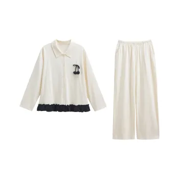 XUANZHITING Pajama Set Women's Apricot