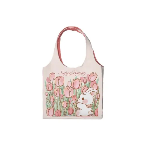 AOSONG Suede Tech Fabric Shoulder Bag Regular Women's A Sea Of Tulip Flowers