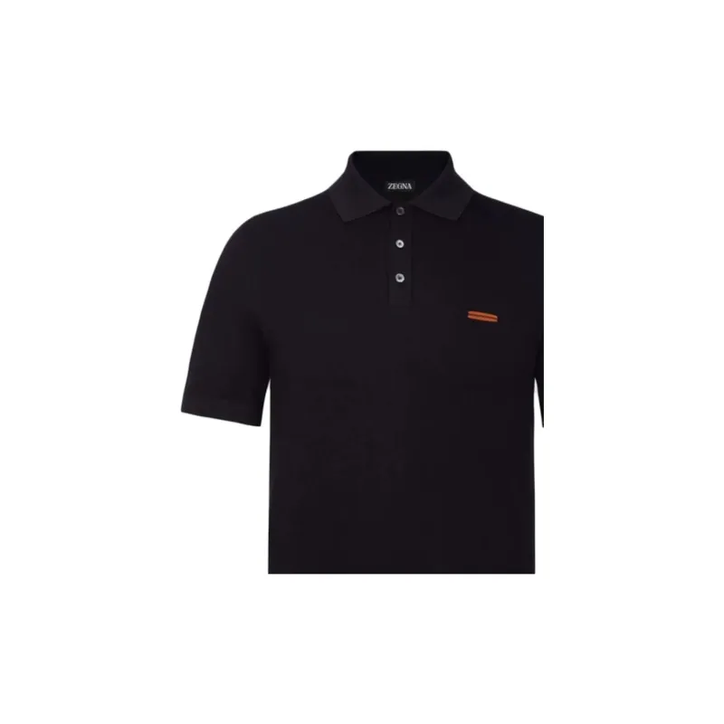 Zzegna Logo Intarsia Short Sleeved Polo Shirt-3